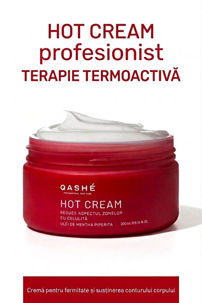 QASHE Cosmetic Qashé Hot Cream Cremă Termoactivă pentru Fermitatea Corpului c...