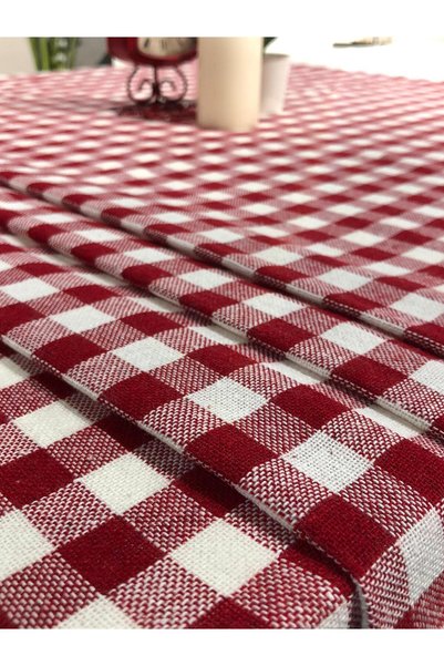 LUWİNO HOME Gingham Cotton Tablecloth |   Picnic Blanket |   Tablecloth |   Party Cover 170 X 170 cm