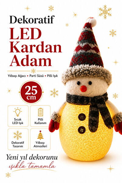Ecuy Dekoratif Yılbaşı Ağacı LED aydınlatma Kardan Adam Yılbaşı Ağacı Parti S...