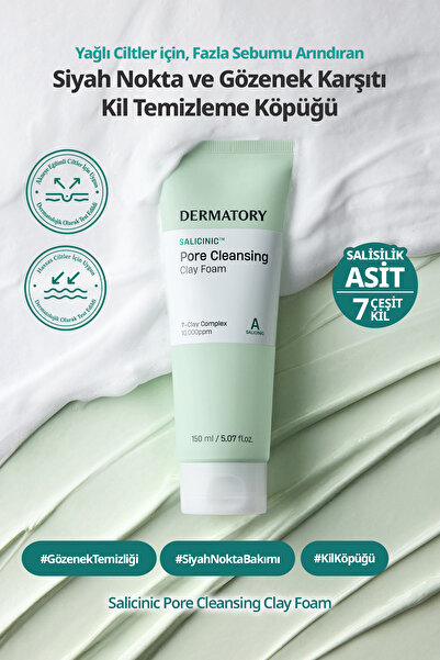 DERMATORY Clay Cleansing Foam for Blackheads and Pores That Purifies Your Ski...