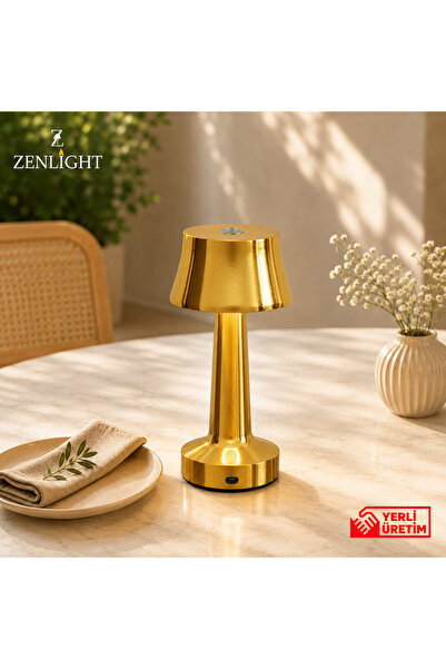ZENLİGHT Metal Dokunmatik Şarjlı Masa Lambası