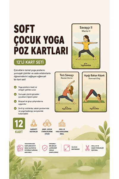 Yogatoon Kids World Çocuk Yogası Poz Eğitim Kartları – Yumuşak Seviye (Soft) ...