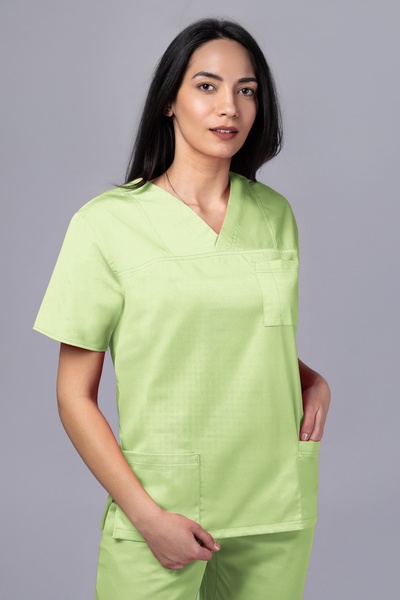 tag Costum medical pentru femei, New ClassIQ, Bluză și pantaloni, Green Apple