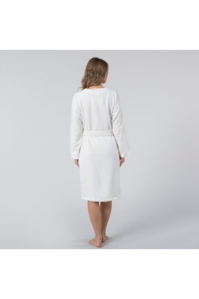 Chakra Floss Unisex Bathrobe Ecru