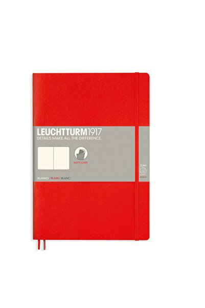Leuchtturm Caiet B5 cu copertă flexibilă din vellum, roșu