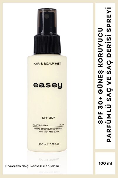 Easey SPF 30+ Güneş Koruyucu Saç Spreyi Mist Renk Koruyucu Kırılma Karşıtı Sa...