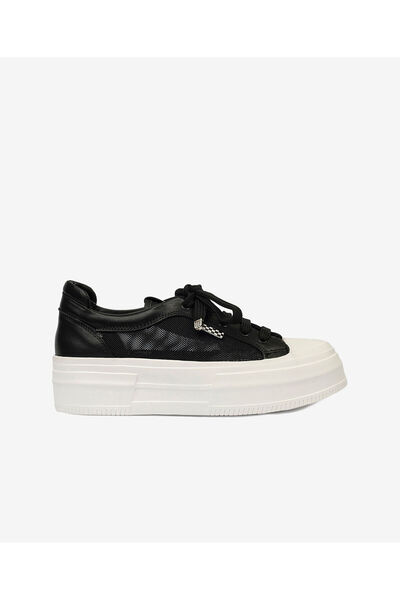 Greyder Kadın Siyah Hakiki Deri Sneaker Ayakkabı 4Y2SA33390