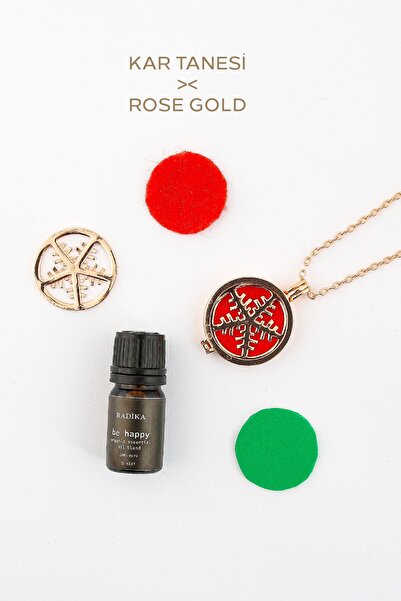 Radika Aromatherapy قلادة العلاج العطري| قلادة الزيت العطري الطبيعي| فضي - ند...