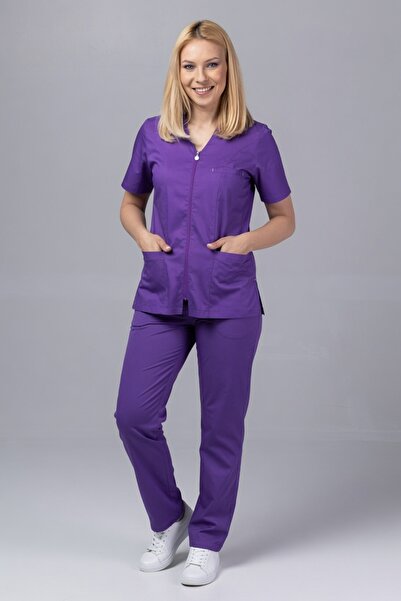 tag Women's medical suit PREMIUM ZIP COMFORT, Velvet Red