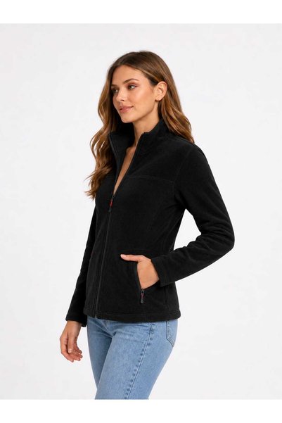 Store Women's Full Zippered Thick Windproof P Fleece Jacket Cardigan