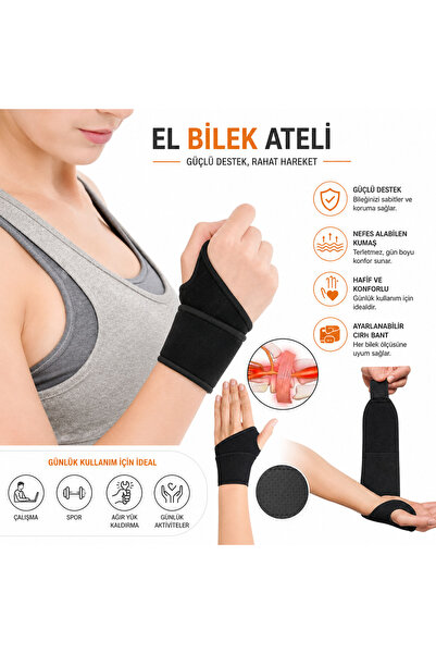 baffhome Statik El Bilek Ateli Splinti Sabitleyici Çift Taraflı Bedensiz BandajI