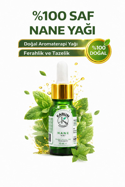 KARUM Peppermint Essential Oil 100% Pure and Natural Aromatherapy Oil with Gl...