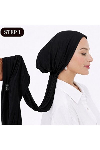 ECHARPE Turban Hijab Cap for Women – Soft Jersey Underscarf, Comfortable Stretch Head Wrap
