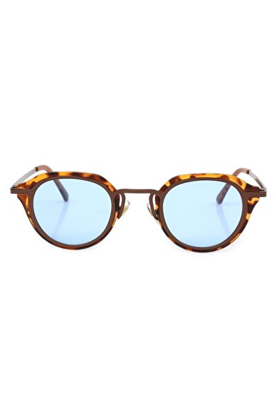 Angel Eyes نظارات شمسية نسائية بإطار ليوبارد زجاجي أزرق مبتكر بيضاوي الشكل UV400