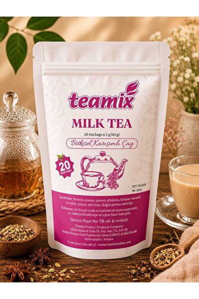Rezene Anasonlu Bitkisel Karışımlı Çay Milk Tea 20 Süzen Poşet