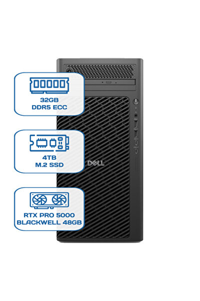 Dell PRO MAX TOWER T2 CORE ULTRA 9 285K 32GB ECC RAM 4TB M.2 SSD RTX PRO 5000...