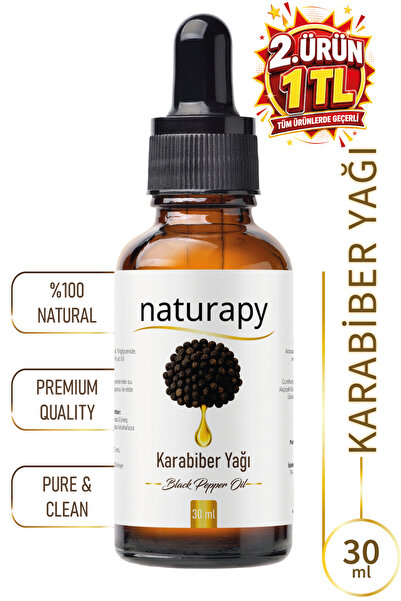 NATURAPY زيت الفلفل الأسود (زيت الفلفل الأسود) زيت ثابت معصور على البارد 30 م...