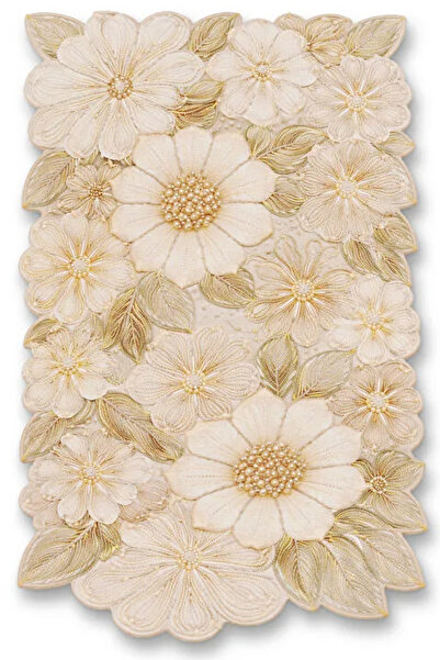 Rugs Modern Halı SDT Bej Temalı Papatya Figürleri Desenli Dokuma Taban Modern...