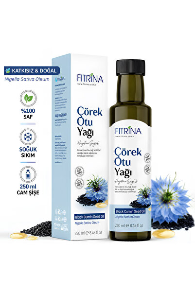 FITRİNA Çörek Otu Yağı 250 ml Soğuk Sıkım Yağ Cam Şişe