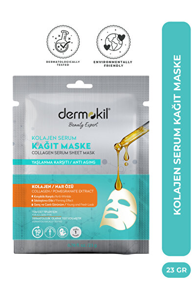 Dermokil Kolajen İçeren Yaşlanma Karşıtı Kağıt Yüz Maskesi 23 g