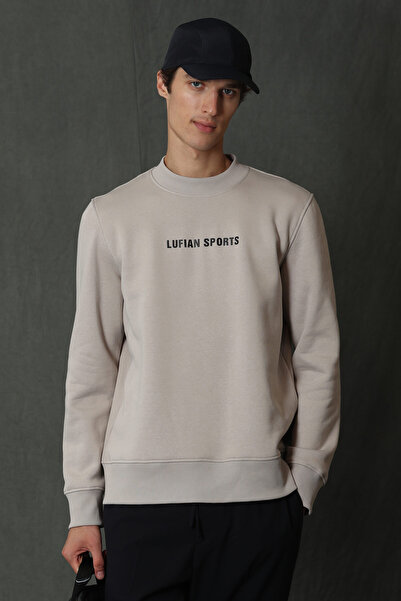 Lufian Star Erkek Sweatshirt Açık Bej