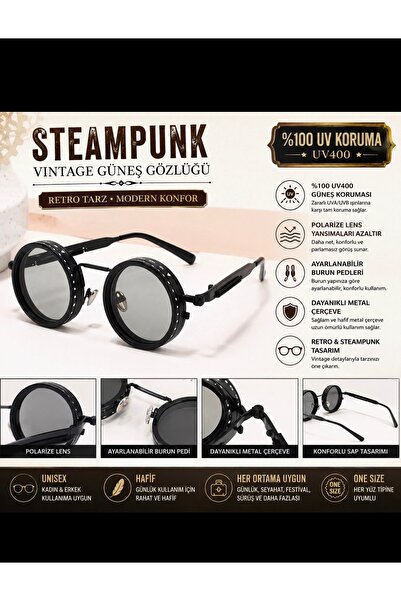 charmerprincesses Sunglasses Steampunk Adjustable Vintage Lenses Polarized 10...