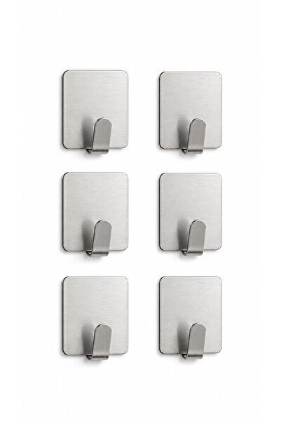 Hagen 6-Piece Square Metal Bathroom and Kitchen Hanger - Chrome Plated Wall H...