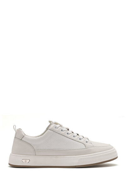Derimod Erkek Beyaz Bağcıklı Kalın Tabanlı Deri Sneaker 26SFD693414