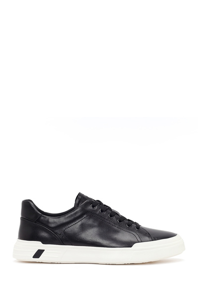 Derimod Men's Black Lace-Up Thick Soled Leather Sneaker 26Sfd699218
