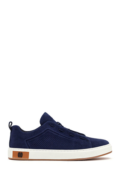Derimod Erkek Lacivert Bağcıklı Süet Deri Sneaker 26SFD698110
