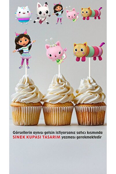 Sinek Kupası Tasarım Gabby Dollhouse Dream House Concept Toothpick Cupcake De...