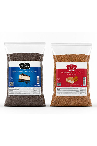 Glora İkili Bisküvi Paketi- Karamelize Bisküvi 750gr x 1 Adet + Kakaolu Biskü...