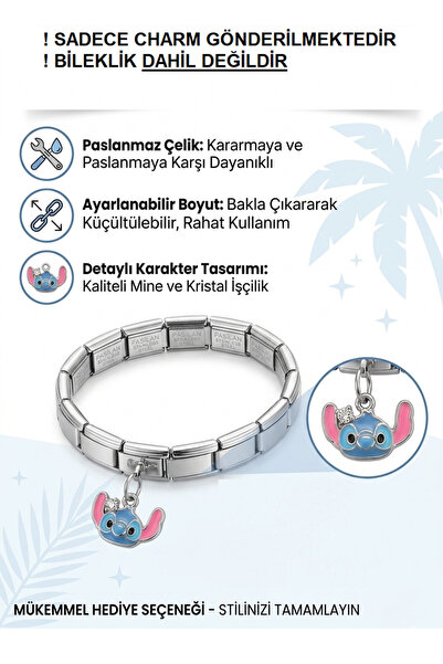 Luxmon Stitch Italian Bracelet Dangle Charm Only 1 Piece of Charm Will Be Sent