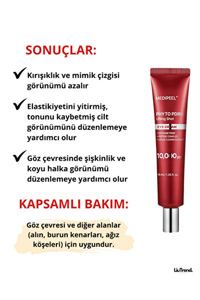 Medipeel Phyto Exosome PDRN Lifting Shot Göz Kremi 40 ml – Kırışıklık Karşıtı & Sıkılaştırıcı