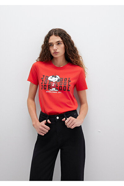 Mavi Snoopy Baskılı Kırmızı Tişört Slim Fit / Dar Kesim 1613670-83870