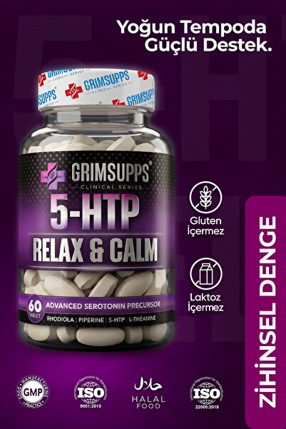 Grimsupps 5-Htp Relax & Calm 60 Tablets |   L-Theanine, Rhodiola, and Herbal ...