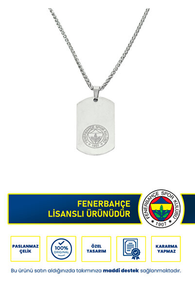 Fenerbahçe FB LOGO ÇELİK PLAKA KOLYE