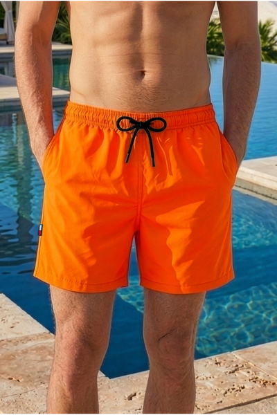 D1fference Summer Erkek Deniz Şortu Hızlı Kuruyan Kısa Boy Lastikli Bağcıklı ...
