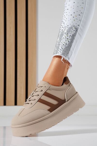 Zaira Adidasi dama khaki din piele ecologica Lola #21193 - 36