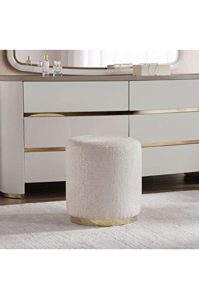 PAN HOME Alessandro Dresser Stool - Light Grey