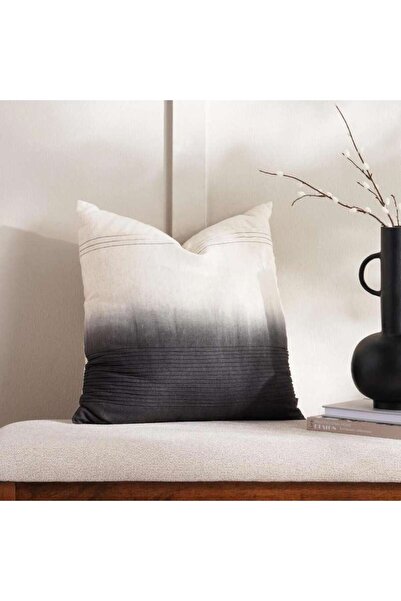 PAN HOME Navaho Ombre Down Alternative Filled Cushion 50x50cm - Black
