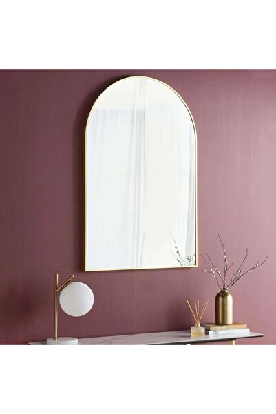 PAN HOME Stanley Metal Arch Wall Mirror 80x120cm - Gold