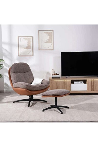 PAN HOME Lamy Accent Chair + Ottoman