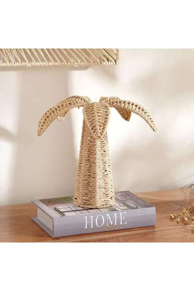 PAN HOME Cane Jute Palm Decor Figurine 52x52x53cm - Natural