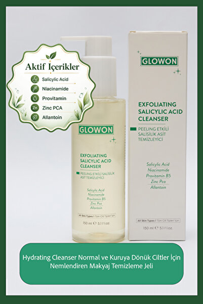 GLOWON Salisilik Asitli Yüz Temizleme Jeli 150 ML | Gözenek ve Siyah Nokta Ka...