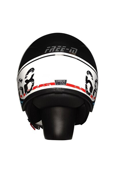 ebakbak Motosiklet Yarım Kask Camlı Ce Onaylı Güneş Vizörlü Motor Kaskı Retro