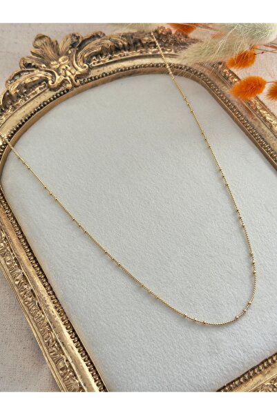 TR CM Jewelry Paslanmaz Çelik Minimal Top Detaylı Kadın Kolye I Özel Kutulu Z...