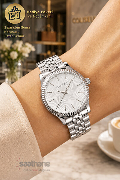 Saathane Elegant, Showy, Delicate, Silver Color, Silver Women's Wristwatch, G...