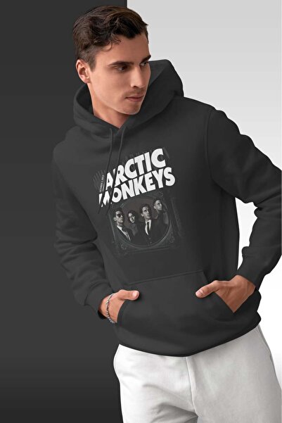buzagi tasarım ürünleri سويت شيرت بقلنسوة كبير الحجم للجنسين من Arctic Monkeys