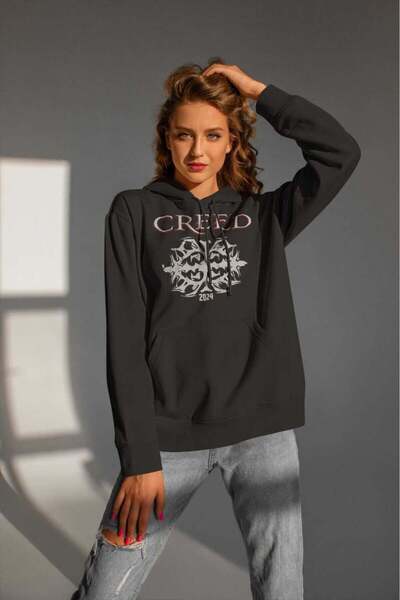 buzagi tasarım ürünleri Creed Digital Print Hooded Unisex Sweatshirt